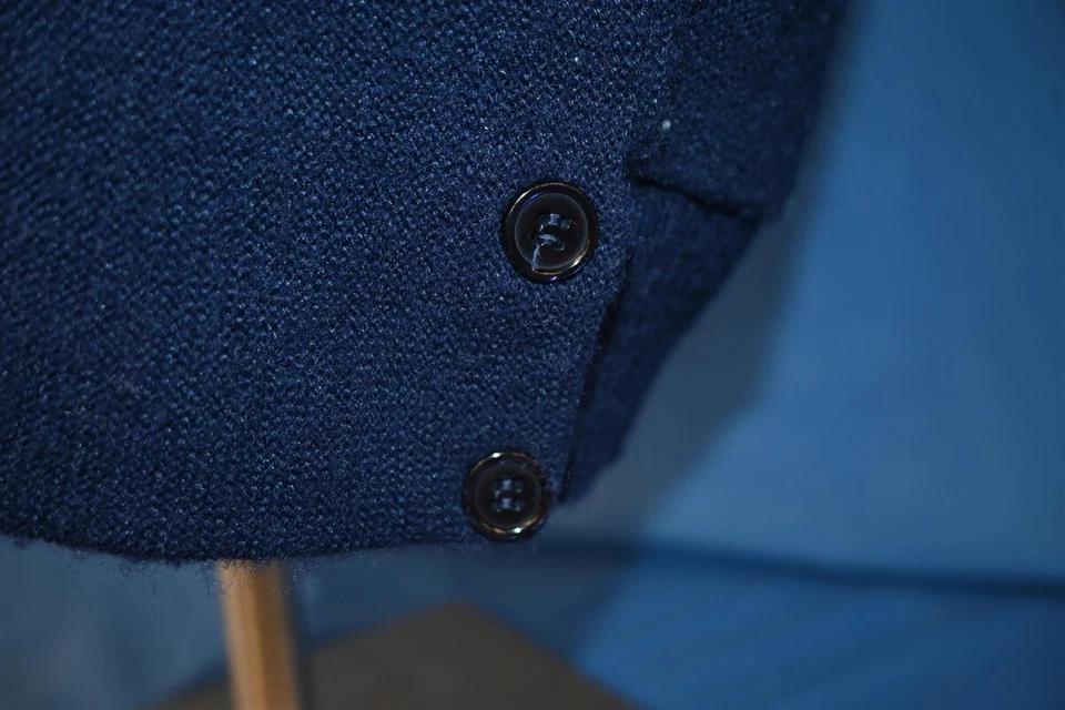 CÁRDIGAN SUÉTER VINTAGE AÑOS 60 HAYMAKER LACOSTE AZUL MARINO LOGOTIPO COCODRILO MUJER L  Foto 3 de 4