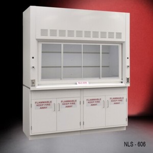 6' Laboratory Fume Hood / Service Valves w/ Flammable Storage / E1-338