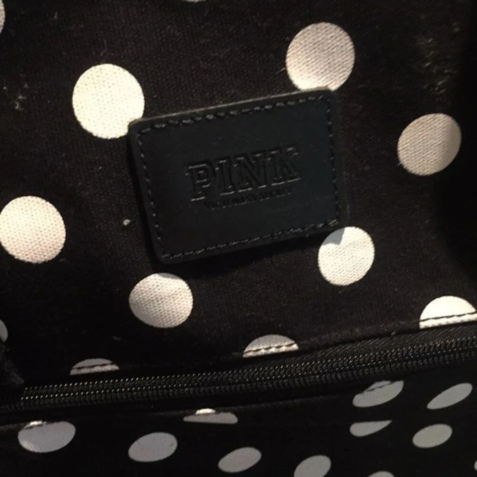 Victoria's Secret PINK Rare Polka Dot Wheelie Luggage Bag HTF VS Black White - Image 2 of 4