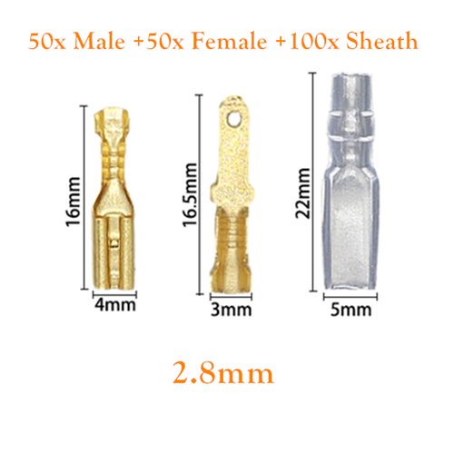200PCS Electrical Wire Crimp Connectors Set Male Female Spade Terminal Kit - Picture 22 of 39