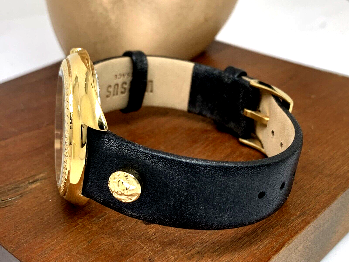 Versus by Versace Women\'s Watch VSPHF0320 Black Dial Gold Case Leather Band 38mm Versus by Versace Leather Wristwatches for sale | eBay main image 2