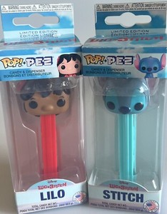 Lot of 2 Funko Pop PEZ Disney LILO AND STITCH Complete Set