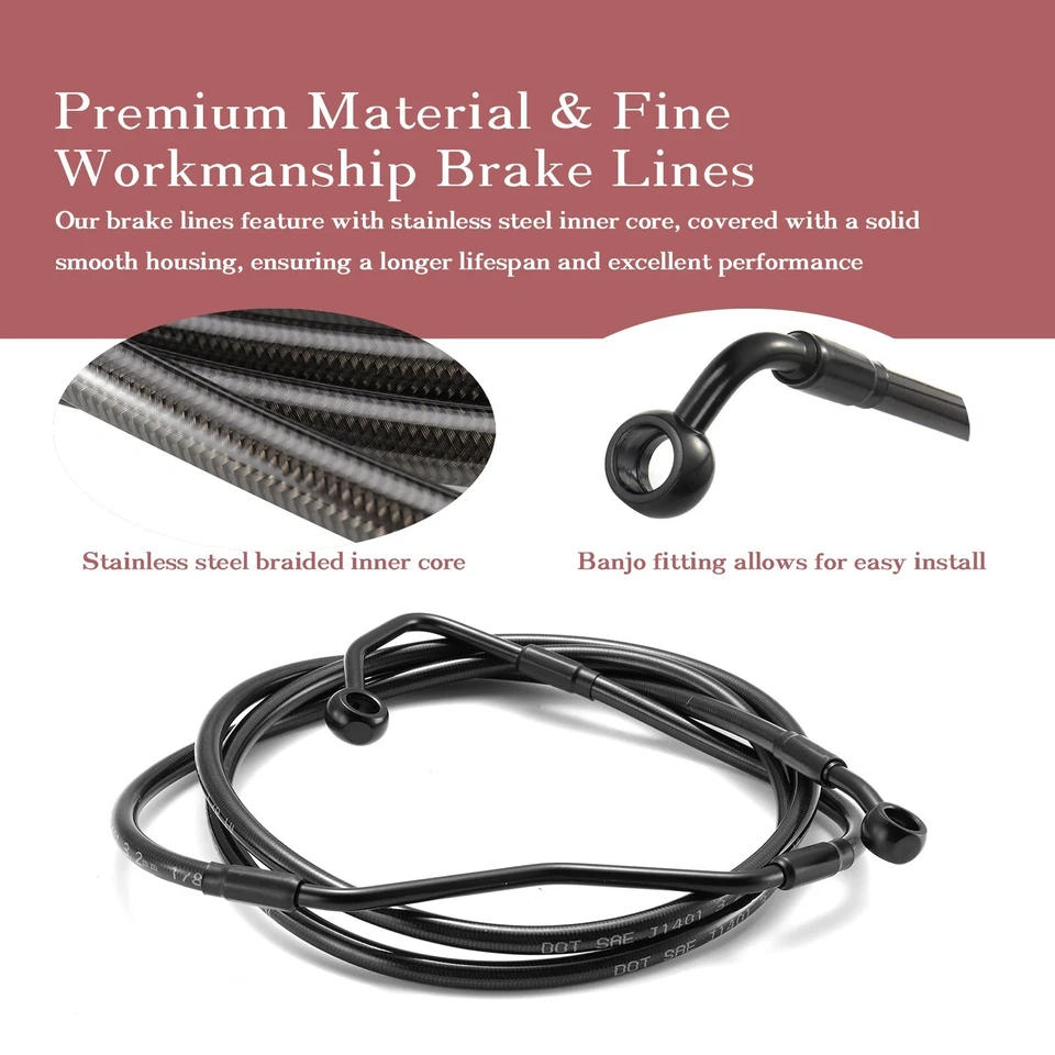 Cable de embrague de línea de freno para 08-13 Harley Street Road Glide con manillar ABS de 12" Foto 4 de 4