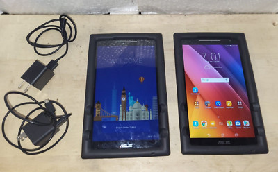 Lot of 2  Asus  Zen Pads P00A 16GB  with Includes:AC Adapter, Cable Rubber Case