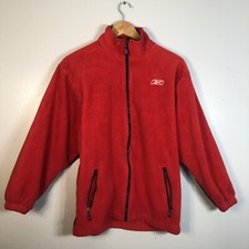 Reebok Youth Size Large 14-16 Red COMFY WARM Fleece Full Zip Up FREE SHIPPING
