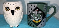Harry Potter Slytherin Coffee Mug 14 oz and Harry Potter Hedwig Owl 3D Mug