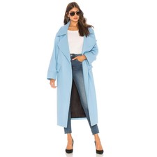 Smythe Women's Blanket Pea Coat Topaz Blue - Size Small