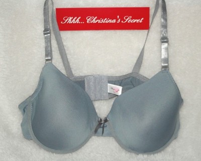 ALWAYS A FIRST  Bra Grey Padded Full Coverage  Sz 42C * VG