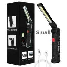 Magnetic Rechargeable Cob Led Red Work Light Lamp Flashlight Folding Torch