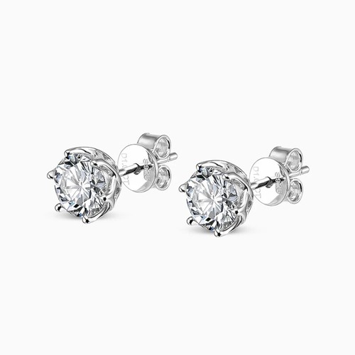0.5/1/2CT Moissanite Stud Earrings 925 Sterling Silver 14K White Gold Plated GRA - Picture 14 of 15