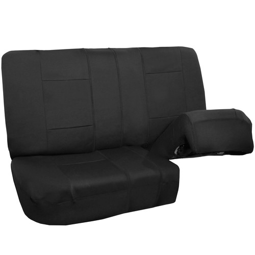 Neoprene Auto Seat Covers for Sedan SUV Waterproof Full Set Solid Black - Foto 3 di 9