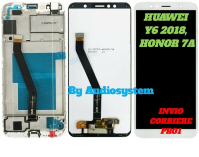 TOUCHSCREEN DISPLAY RAHMEN für HUAWEI Y6 2018 ATU-L21 HONOR 7A AUM-L29 GLAS LCD