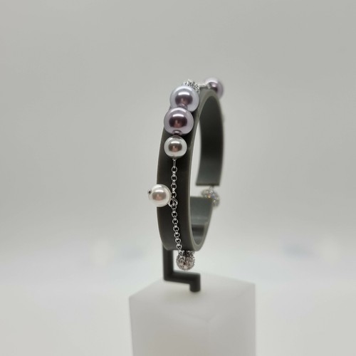 Swarovski Remix Pearl 2 Armband Perlen lila purple Gr. M Strand Bracelet 5463191 - Bild 5 von 9