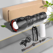 1PC Super Bright Spotlight Flashlight TYPE-C Charging LED Zoom Light Outdoor