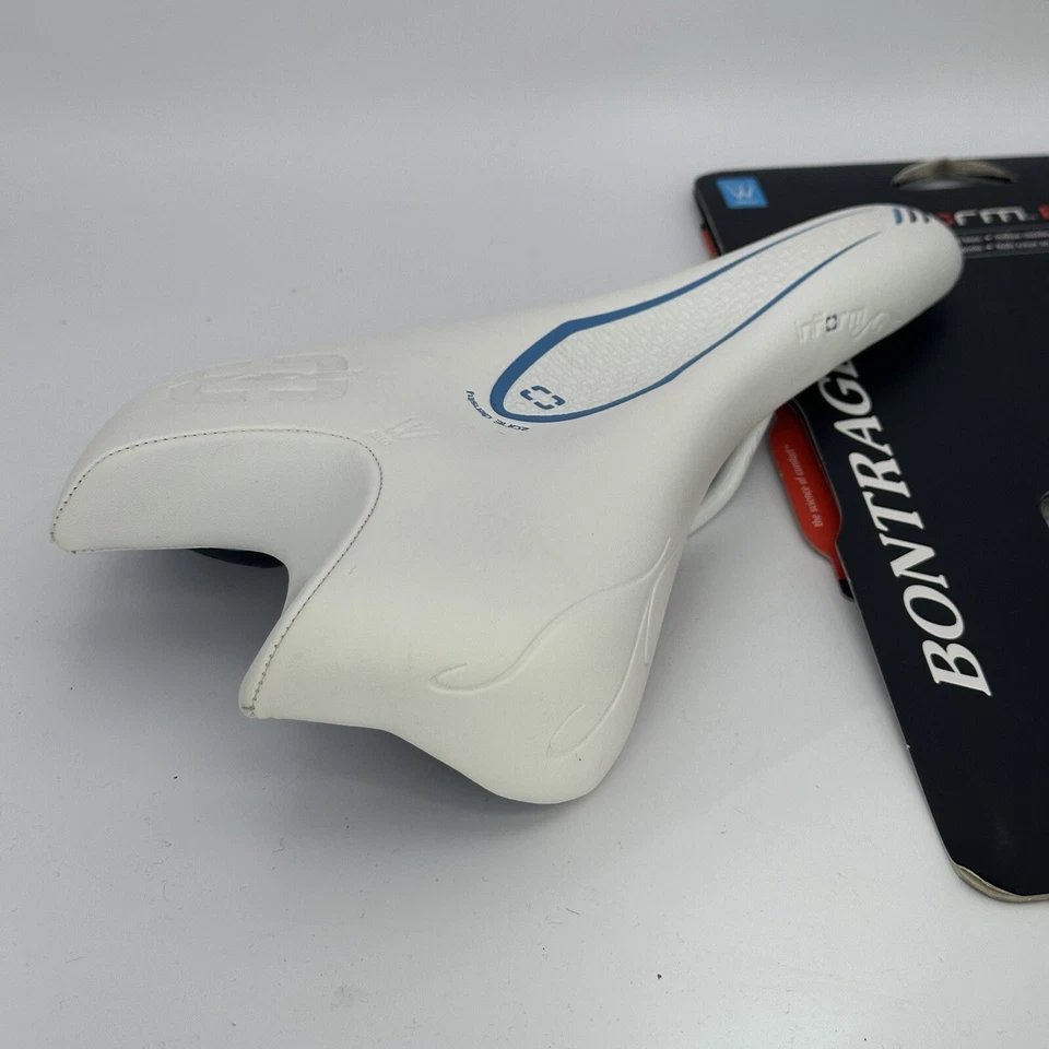 Sillín Bontrager inForm RL WSD 140 mm blanco con rieles huecos para mujer azul claro SS 233 g Foto 2 de 4