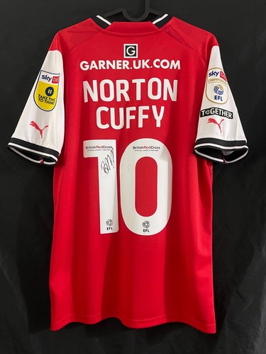 Brooke Norton-Cuffy Rotherham United 2022 23 home signed shirt with proof