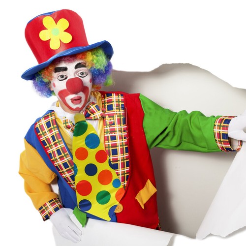 Traje de payaso corbata divertido disfraz de payaso corbata para juegos con disfraces payaso utilería - Imagen 8 de 12