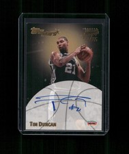 2000-01 Topps Stars Tim Duncan #TS-TD Auto Autograph Spurs HOF (G)