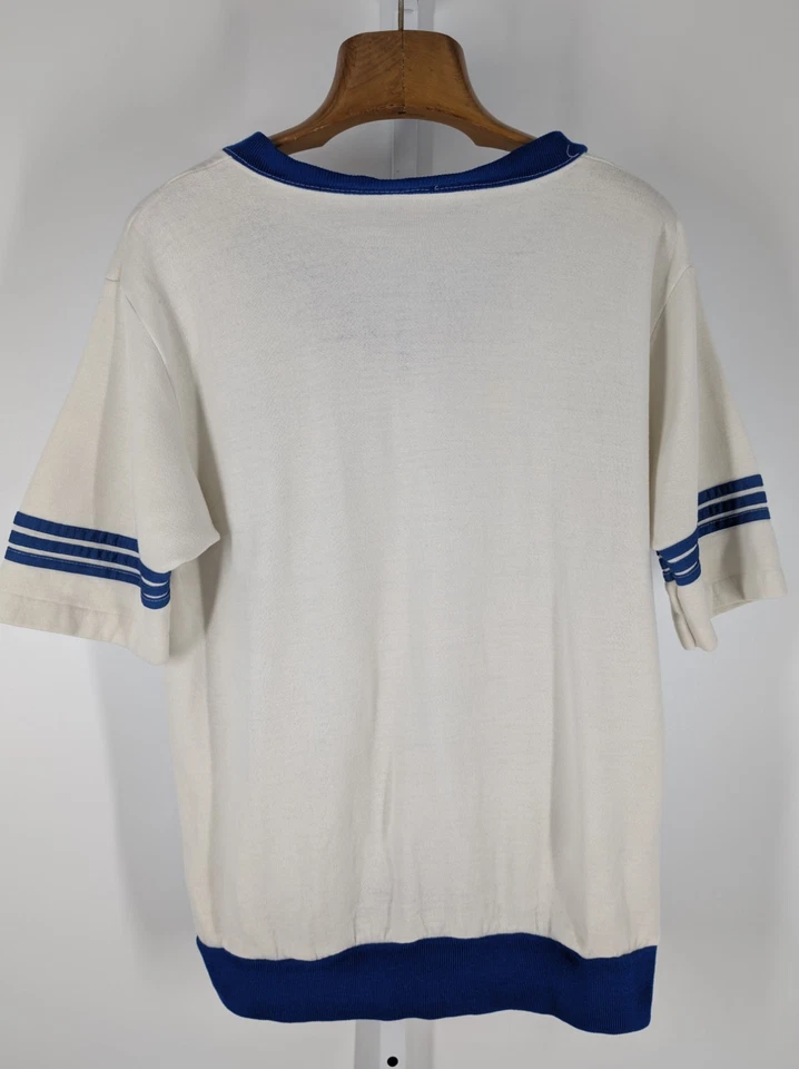 Винтажный 60-х 70-х годов кольцо толстовка футболка спортивная одежда опрятный выцветший США V-образным вырезом  - Изображение 2 из 3