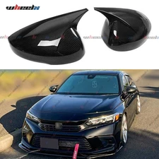 M HORN STYLE FOR 2022-25 HONDA CIVIC CARBON FIBER ADD-ON SIDE MIRROR COVER CAPS