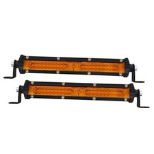 Ultra Slim Single Row LED Offroad Lights Bar Driving Fog Lights Bar 2Pcs Yellow