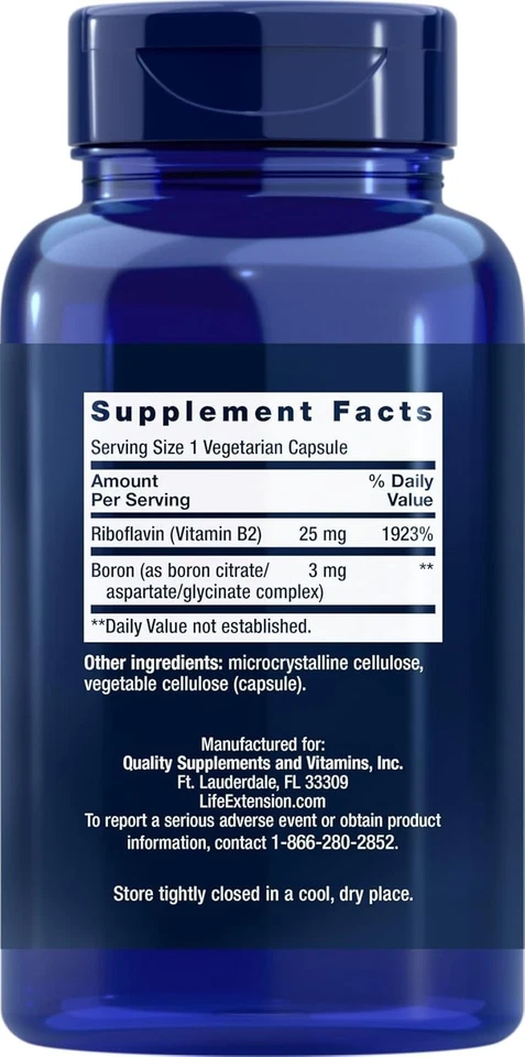 LifeExtension Boro 3 mg - Paquete doble de 180 cápsulas vegetarianas para una salud óptima Foto 4 de 4