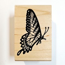 BUTTERFLY PROFILE Great Impressions Rubber Stamps D372 Flying Garden Insect G333