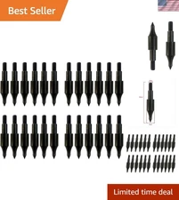 100 Grain Screw-In Archery Tips - 24 Durable Steel Points for Practice & Hunting