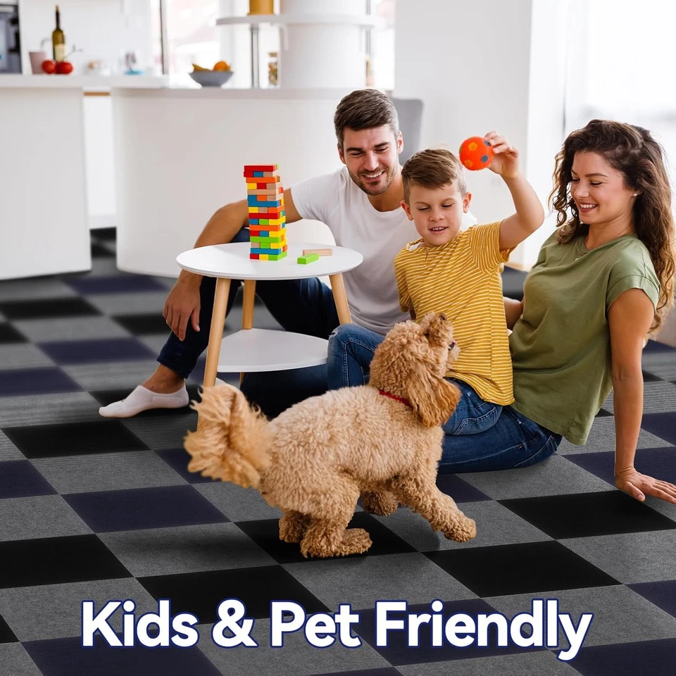 20-100X Teppichfliesen Selbstklebend 30x30cm Filzfliesen Teppichboden Bodenbelag - Bild 4 von 4