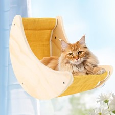 Camas de ventana para gatos, perchas de luna asientos hamacas de madera estantes