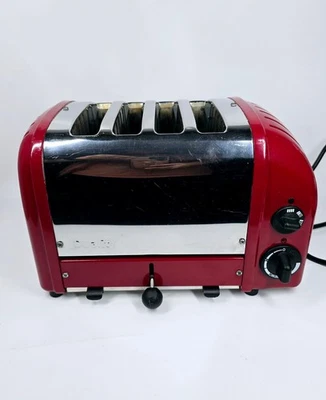 Dualit 4 Slice Toaster Classic Red 4CB-GB Teated And Working - Image 1 of 4