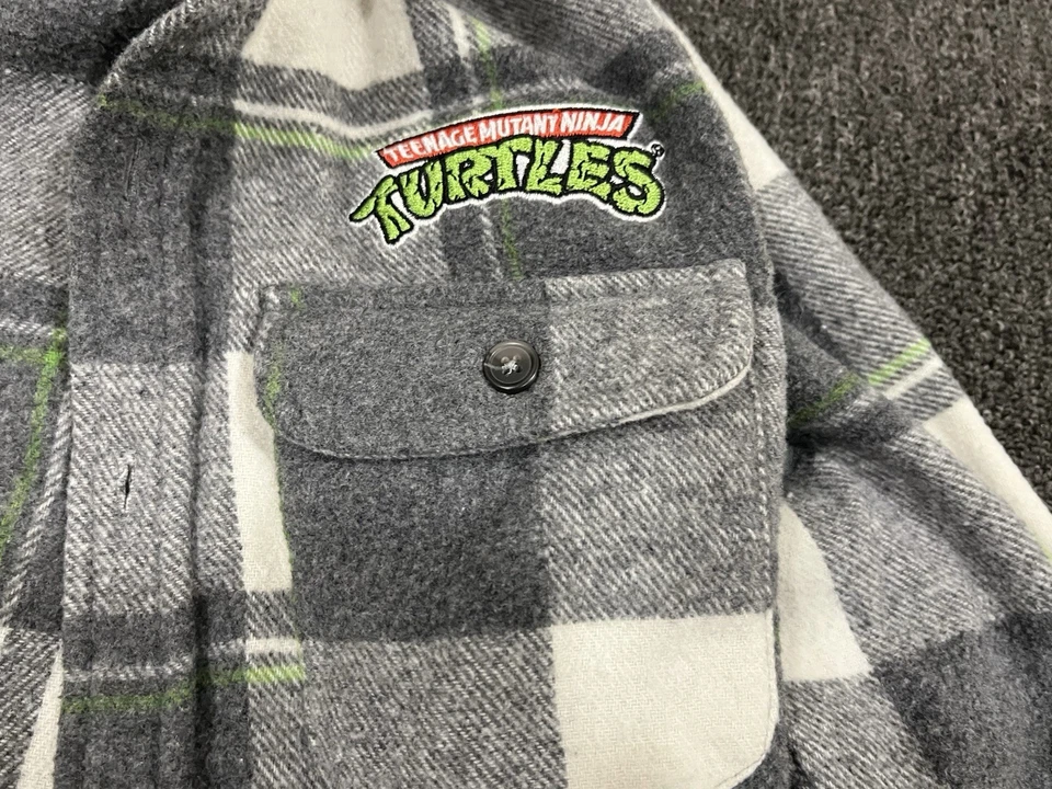 Camisa Nickelodeon Teenage Ninja Turtles Franela Abotonada Niños Mediana (8) Gris Foto 2 de 4