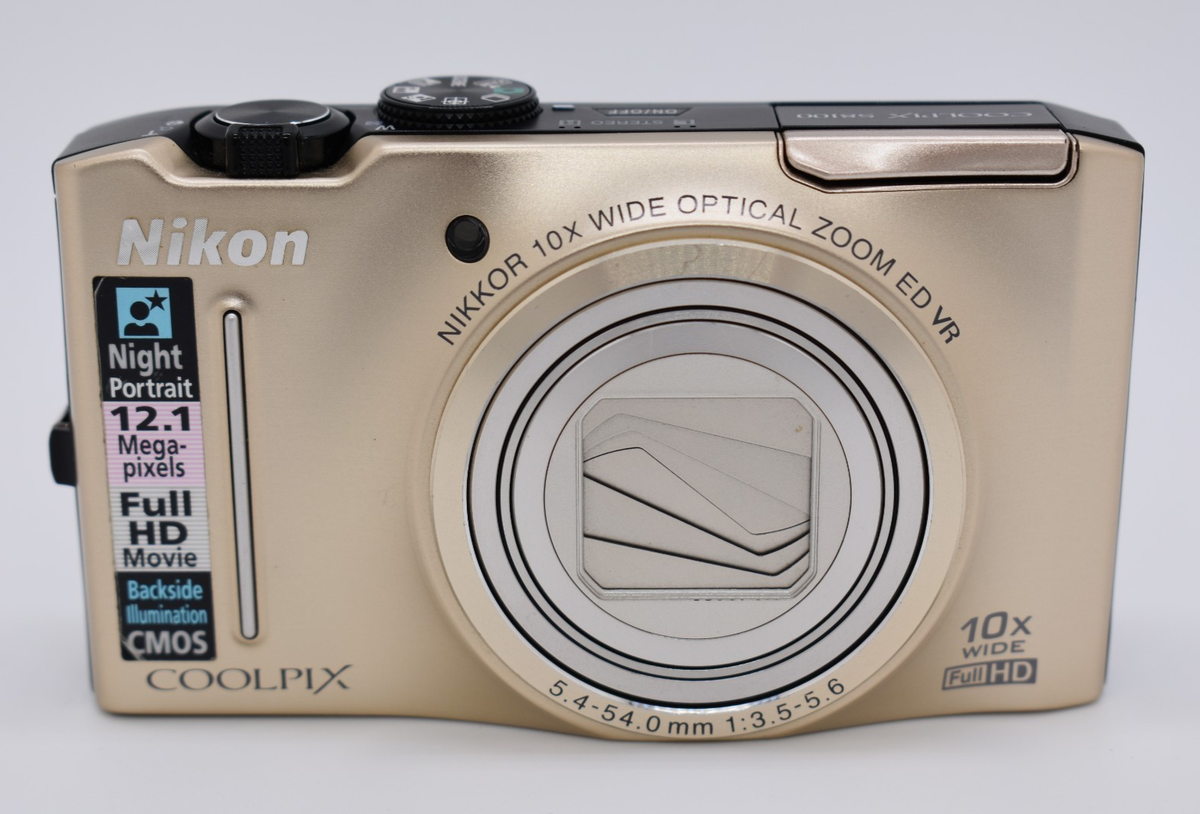 Nikon COOLPIX S8100 Gold Compact Digital Camera 12.1MP 10x Zoom