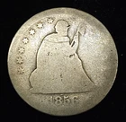 1856- s. Seated Liberty Quarter, rare date