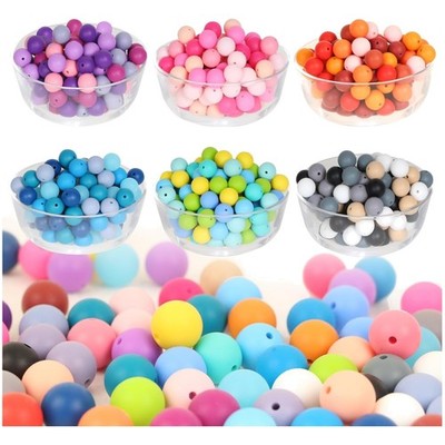 Variety Pack: 240 Silicone Beads in 30 Colors, DIY Kit