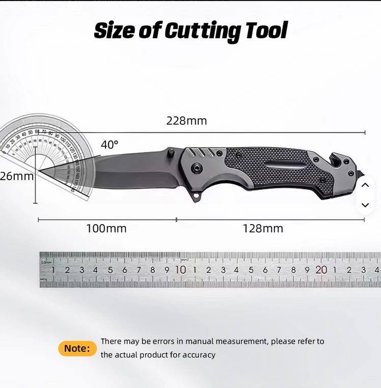 9"  SPRING OPEN ASSISTED TACTICAL FOLDING POCKET KNIFE EDC Blade Tactical Tool - Image 4 of 4