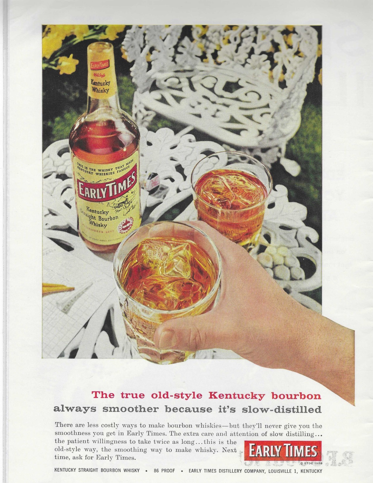 Early Times Kentucky Bourbon Original Print Ad
