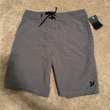 Hurley Board Shorts   NWT  32  Gray