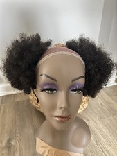 Cola de caballo afro puff/Dos/Marrón oscuro