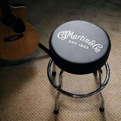 🔥 FREE SHIP Martin Chrome Barstool Guitar Logo Stool | eBay