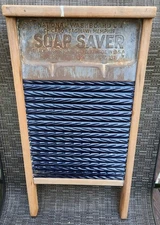 No 197 Cobalt Enamel Soap Saver National Washboard Co Laundry Board Antique Wash