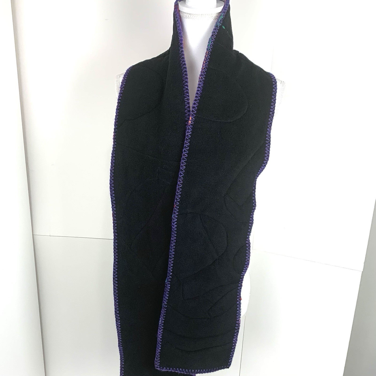 Wool Blend Patchwork Knit Colorful Scarf FITCH Sp… - image 11