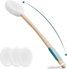 Back Lotion Applicator with 4 Pads, Self Lotion Spreader Tool