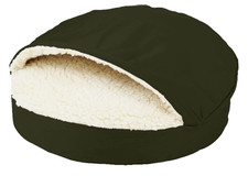 Snoozer Cozy Cave Hooded Burrow Dog Bed Removable Cover Olive X-Large 45
