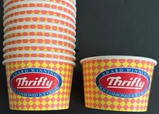 Lot of Ten (10) Unused Stock Rite Aid/Thrifty Drugstore Chain Ice Cream Cups.