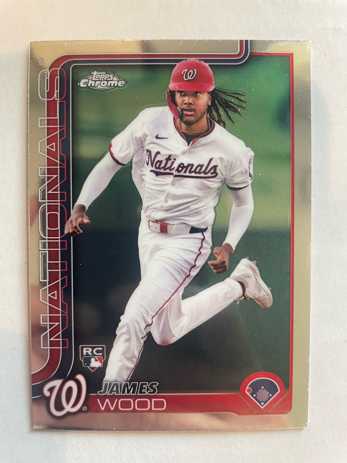 2025 Topps Chrome #132 James Wood Base Chrome RC