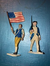 Vintage Marx Warriors of the World 2 Figure Revolutionary Soldiers Germany 4