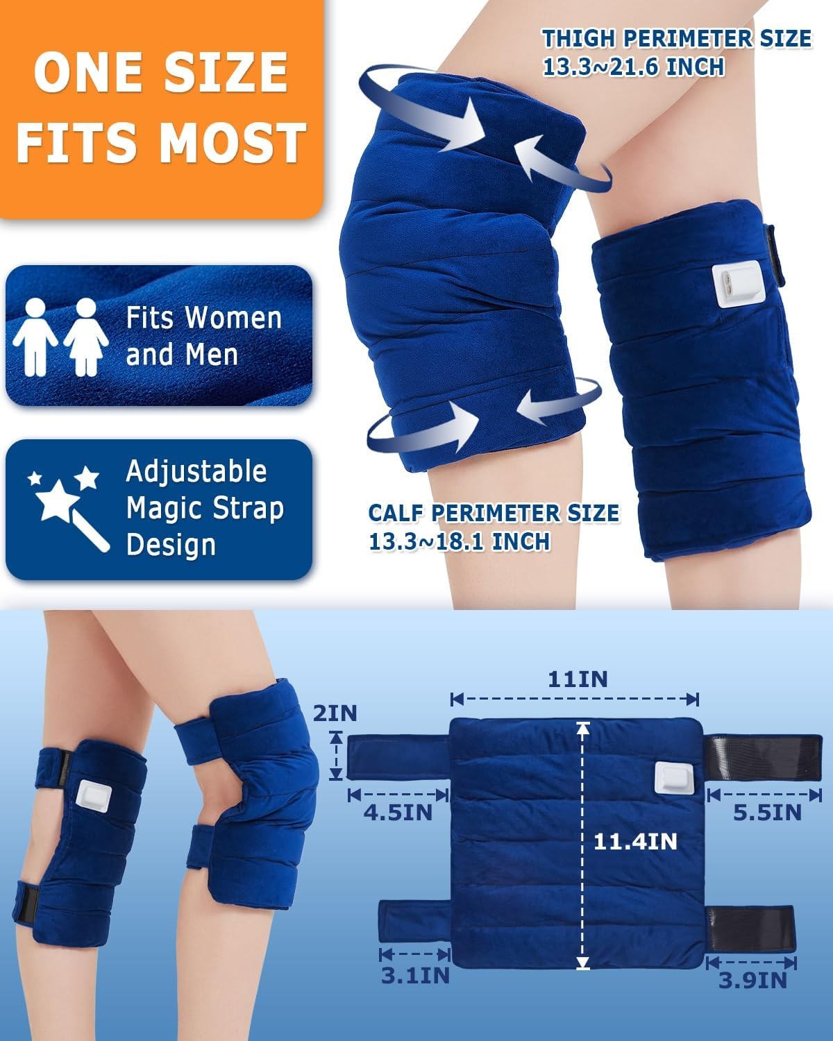 Knee Heating Pad for Arthritic, 2PCS Super Soft Electric Heat Pad for Leg, 20s F