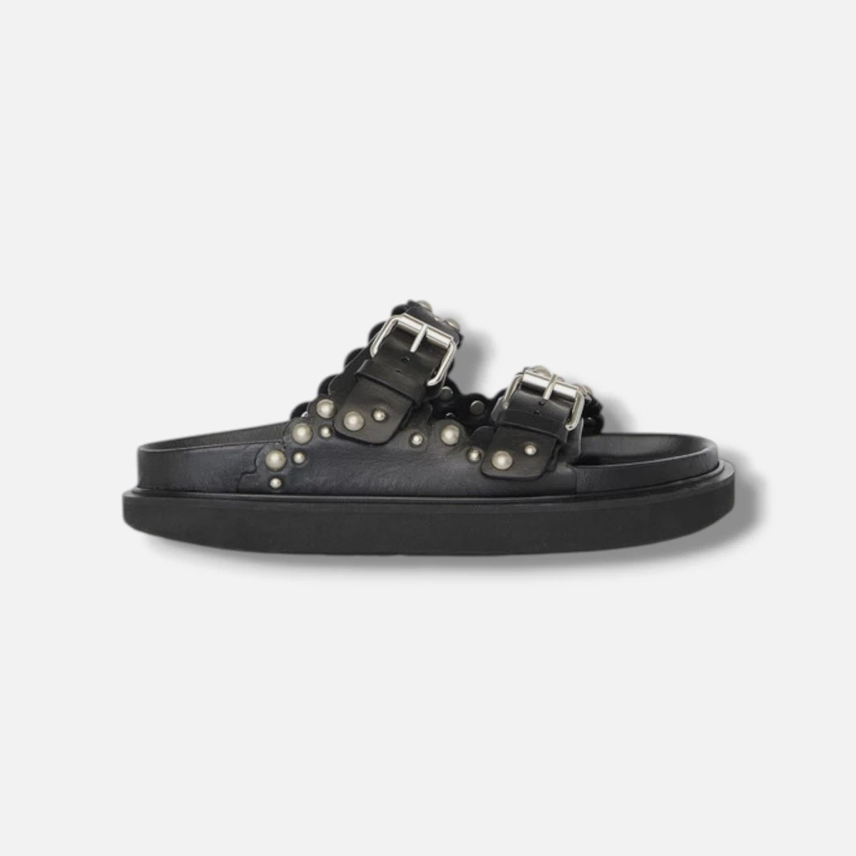The Kooples Unisex Slides Buckle Accents Blue Black FR 41 - US 7 Amazon.com | FUNKYMONKEY Women main image 2