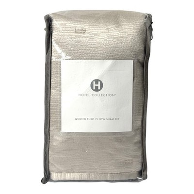 Hotel Collection Glint Quilted EURO Sham Set BLUSH - $175